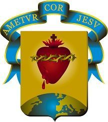 A coat of arms with a heart and a crown of thorns on it.