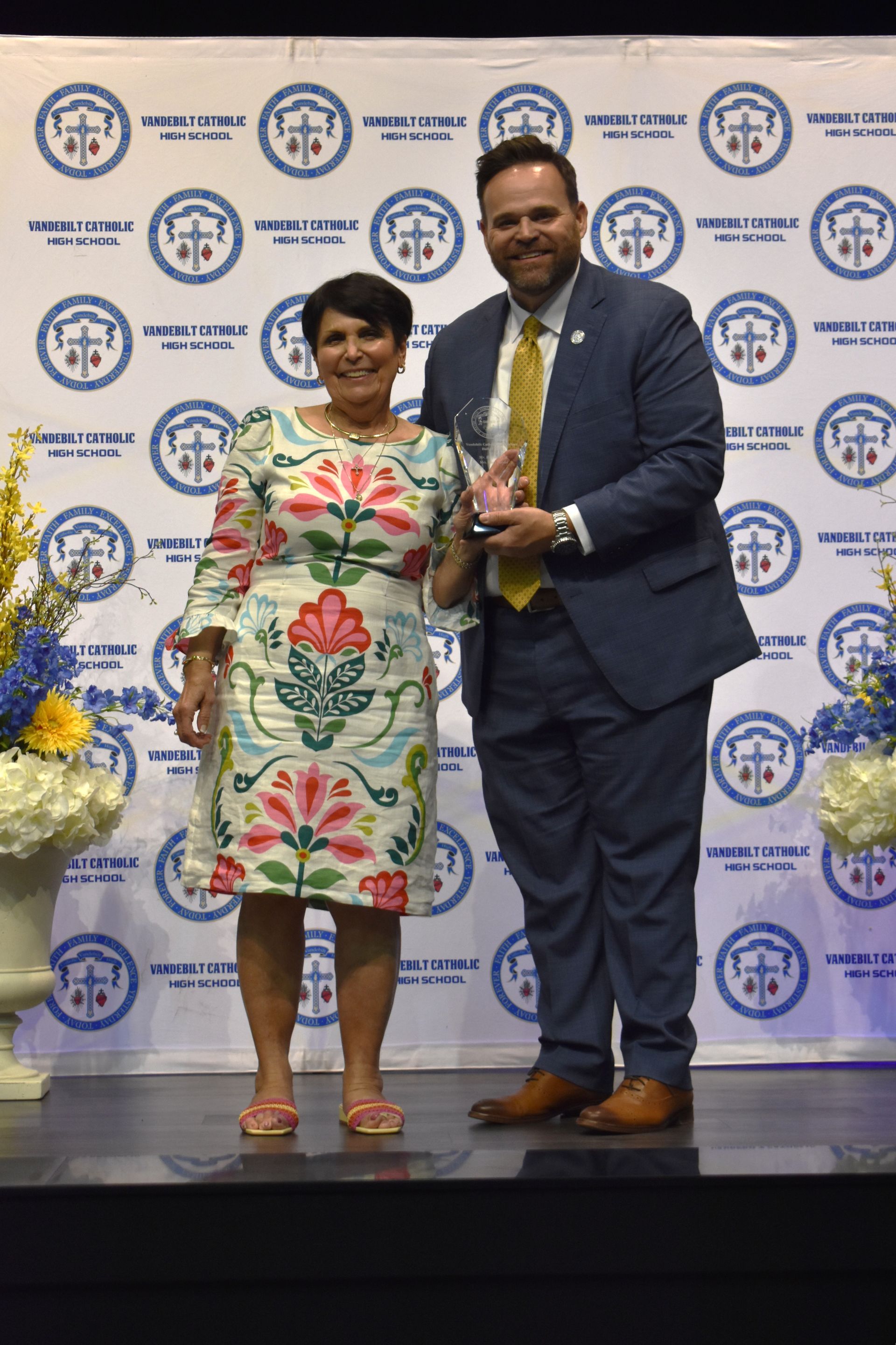 <p class="rteBlock"><strong> Mrs. Mary Haydel accepted the 2025 Hall of Fame Induction award for herself and on behalf of her late husband, Mr. Harold Haydel ‘62.</strong></p>