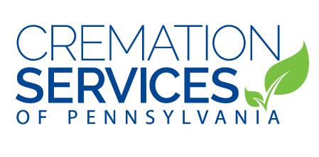 the logo for cremation services of pennsylvania is blue and green .