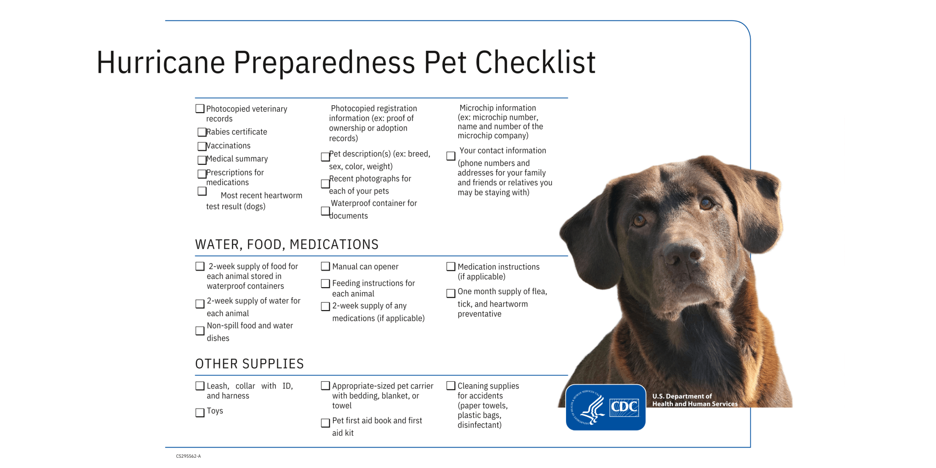 Hurricane Preparedness Checklists