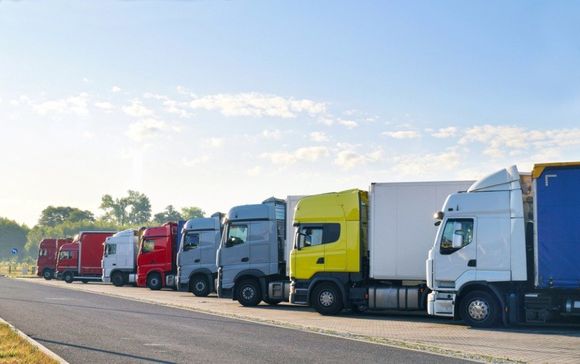 Lorries lined up