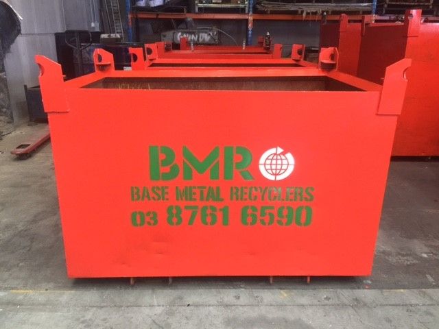 Scrap Metal Inside of Recycle Bin — Croydon, VIC — Base Metal Recyclers