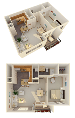 Floor plan icon with a notification badge displaying the number 