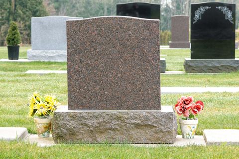 Tombstone in a Cemetery - Granite and Bronze Products in Franklin, NJ