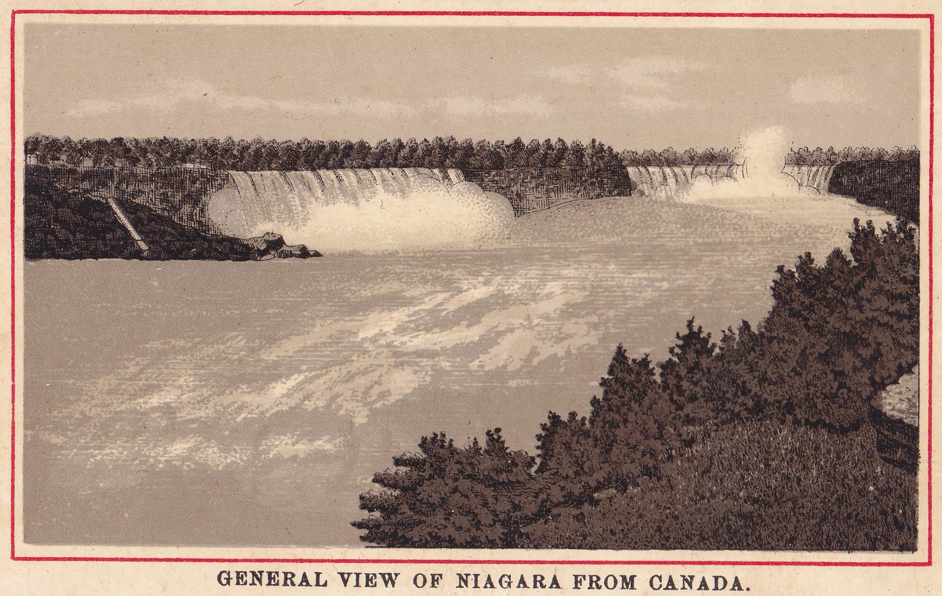 GENERAL VIEW OF NIAGARA FROM CANADA.