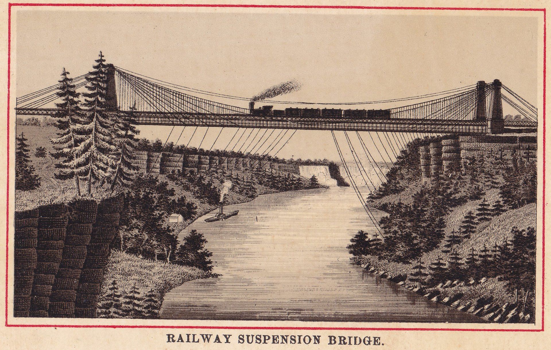RAILWAY SUSPENSION BRIDGE.