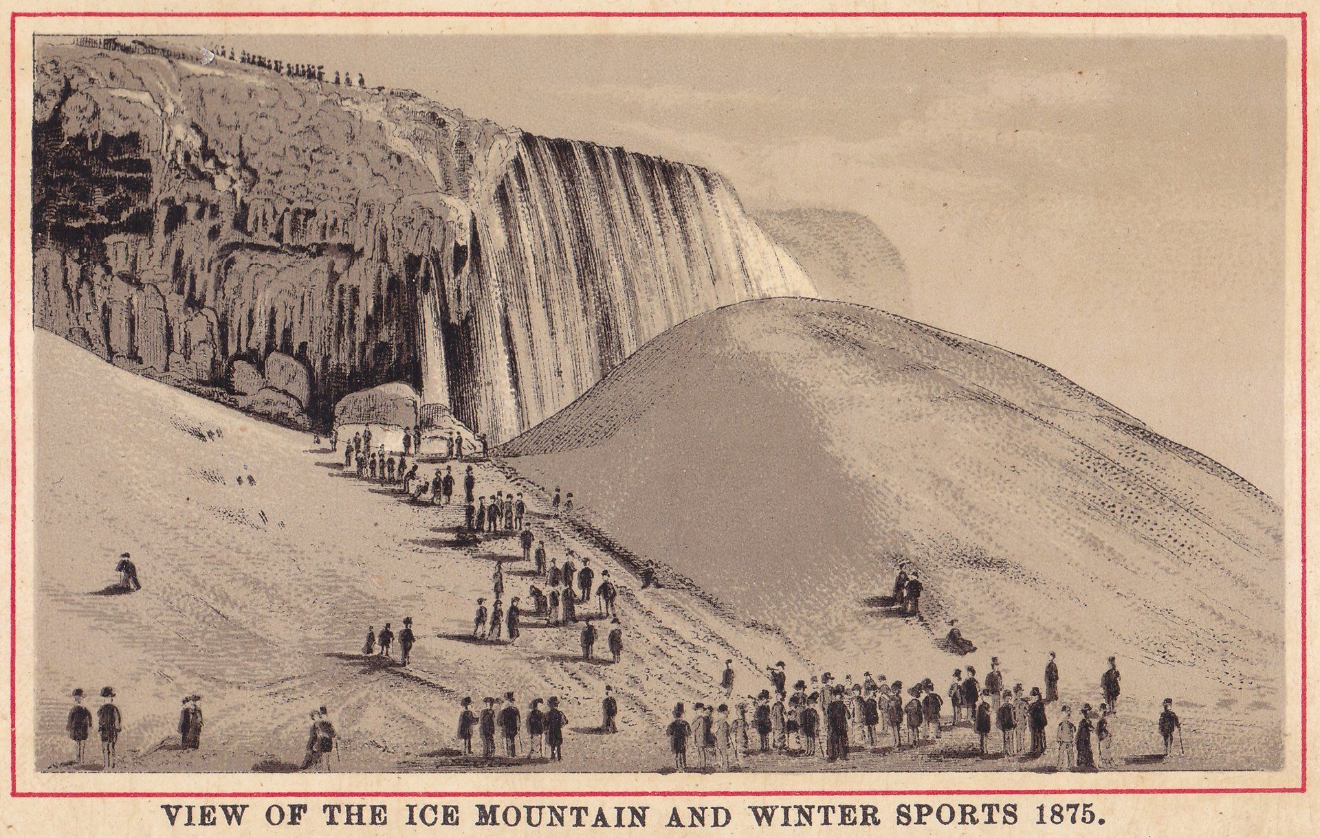 VIEW OF THE ICE MOUNTAIN AND WINTER SPORTS 1875.