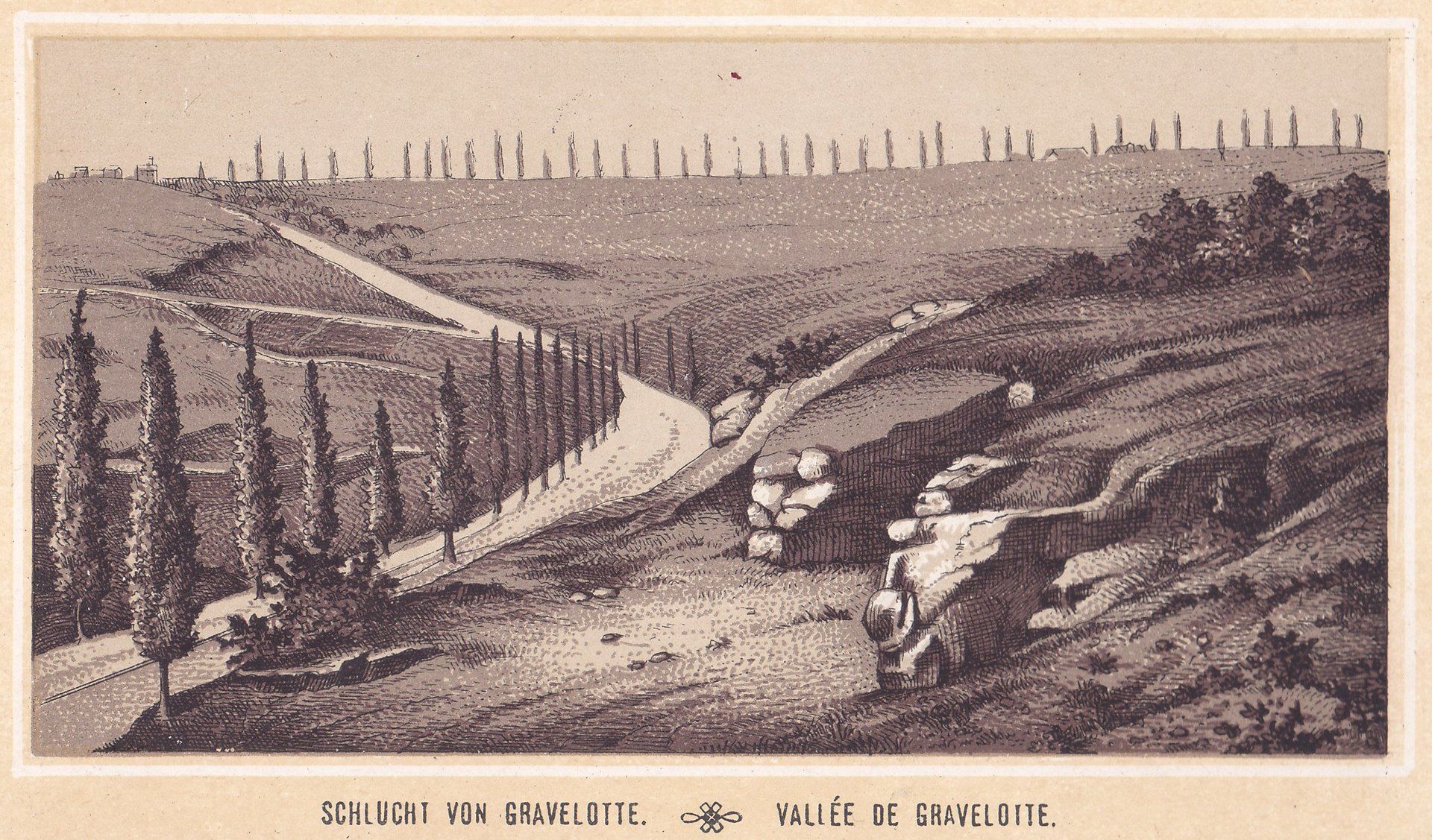 SCHLUCHT VON GRAVELOTTE. VALLÉE DE GRAVELOITE.