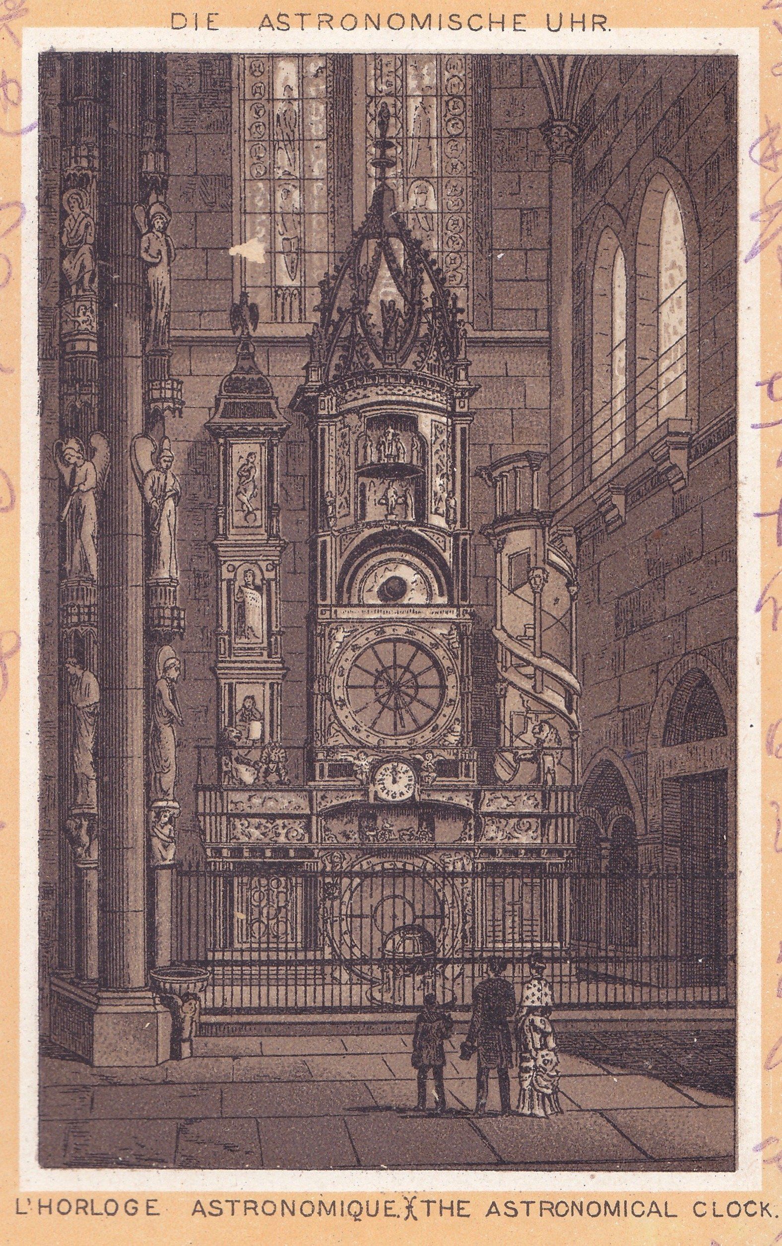 DIE ASTRONOMISCHE UHR. L'HORLOGE ASTRONOMIQUE. THE ASTRONOMICAL CLOCK.