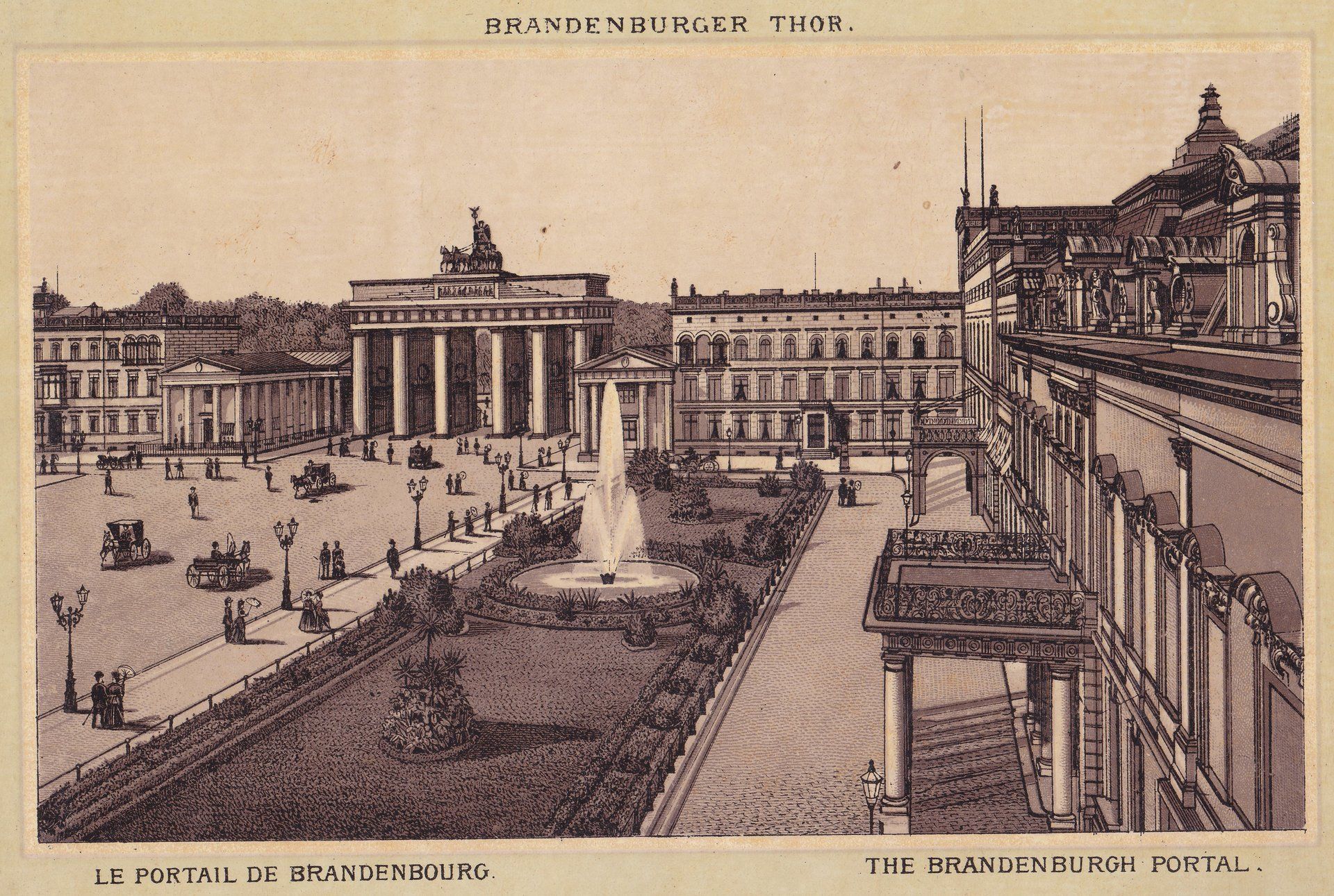 BRANDENBURGER THOR. LE PORTAIL DE BRANDENBOURG. THE BRANDENBURGH PORTAL.