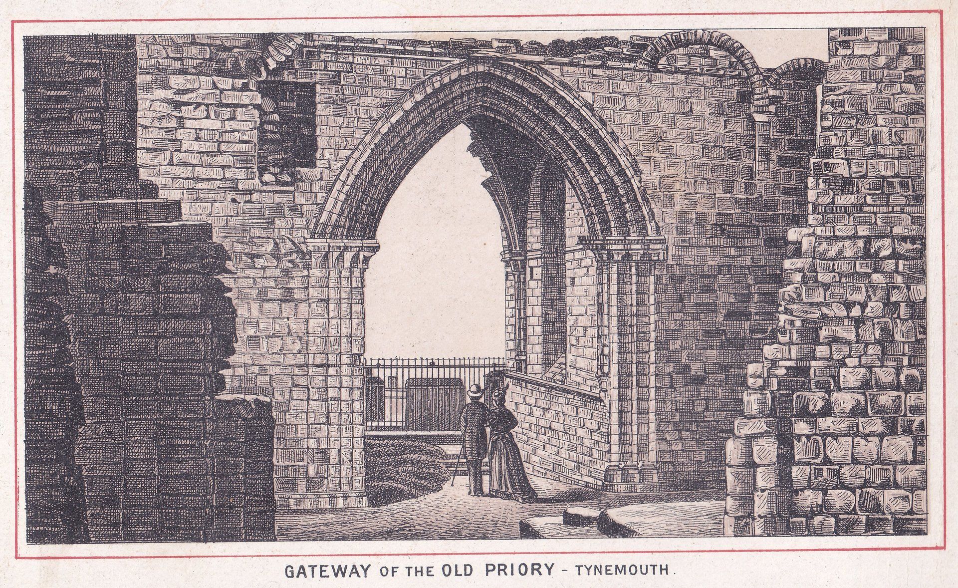 GATEWAY OF THE OLD PRIORY - TYNEMOUTH.