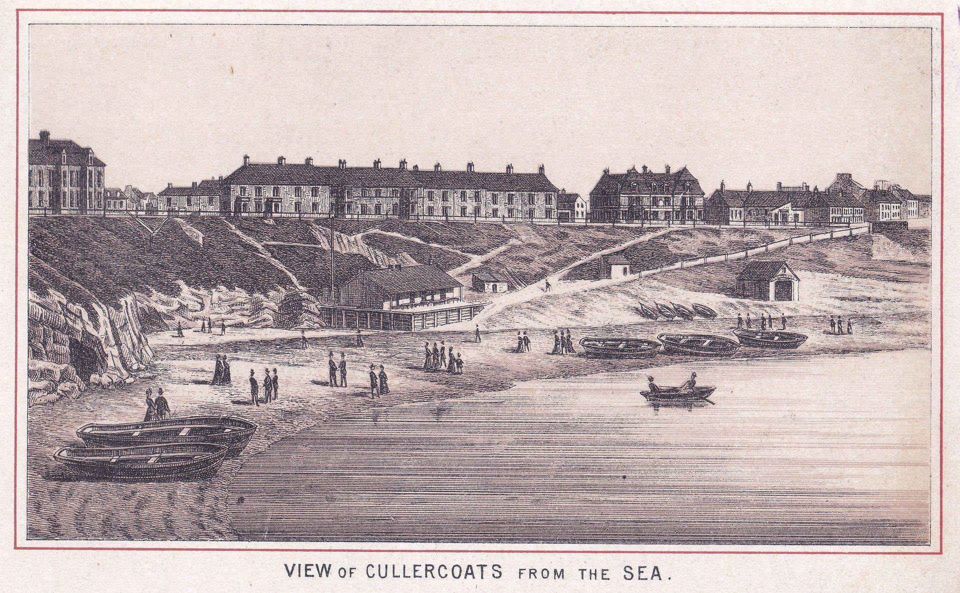 VIEW OF CULLERCOATS FROM THE SEA.