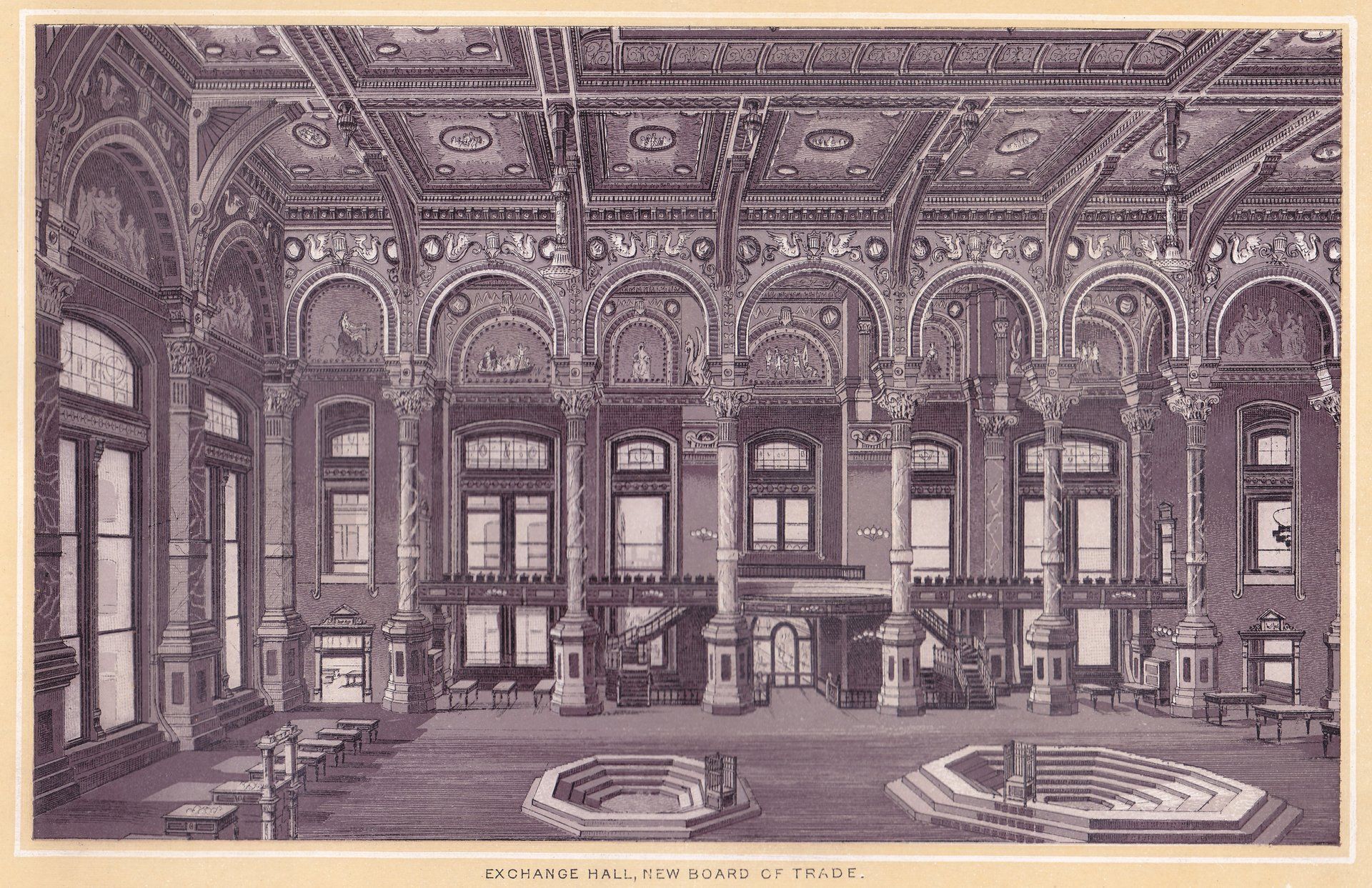 EXCHANGE HALL, NEW BOARD OF TRADE.