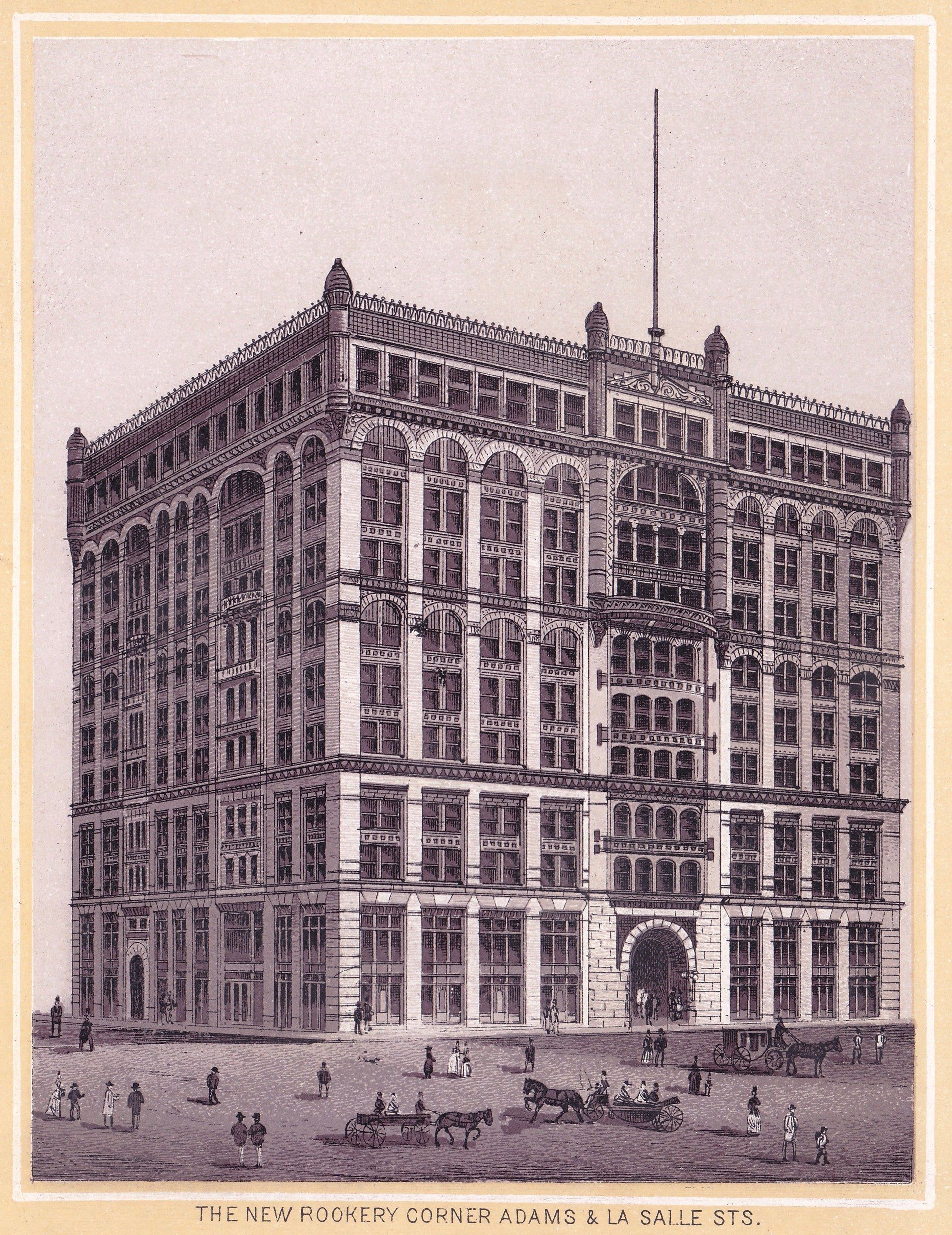 THE NEW ROOKERY CORNER ADAMS & LA SALLE STS.