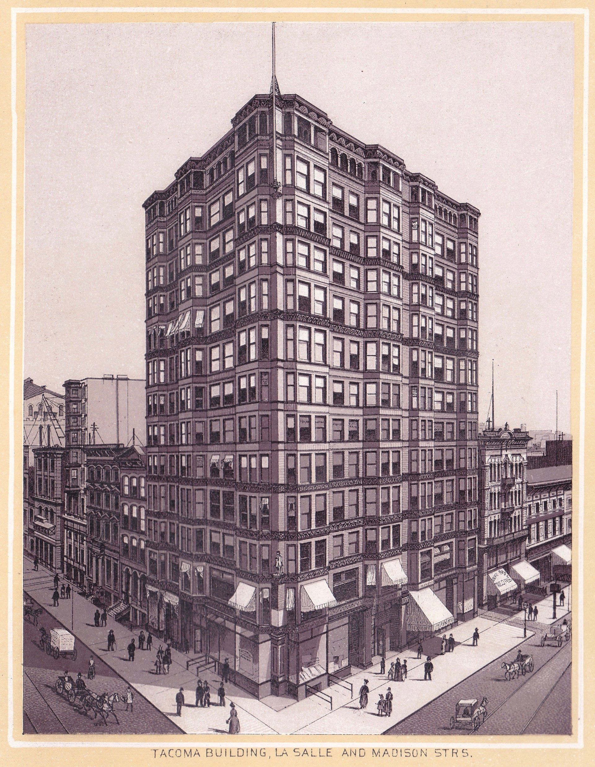 TACOMA BUILDING, LA SALLE AND MADISON STRS.