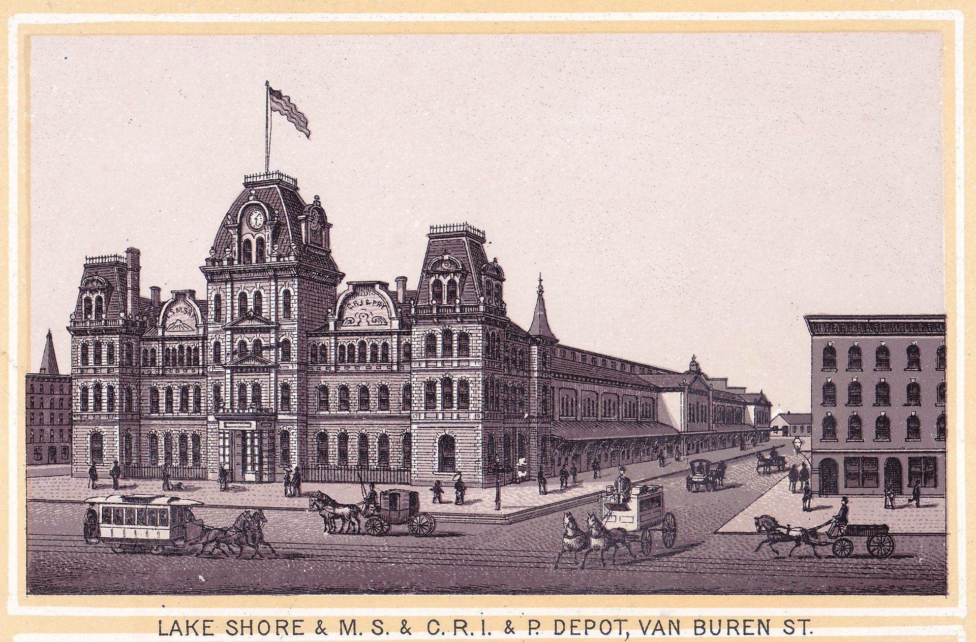 LAKE SHORE & M.S. & C.R.I. & P. DEPOT, VAN BUREN ST.