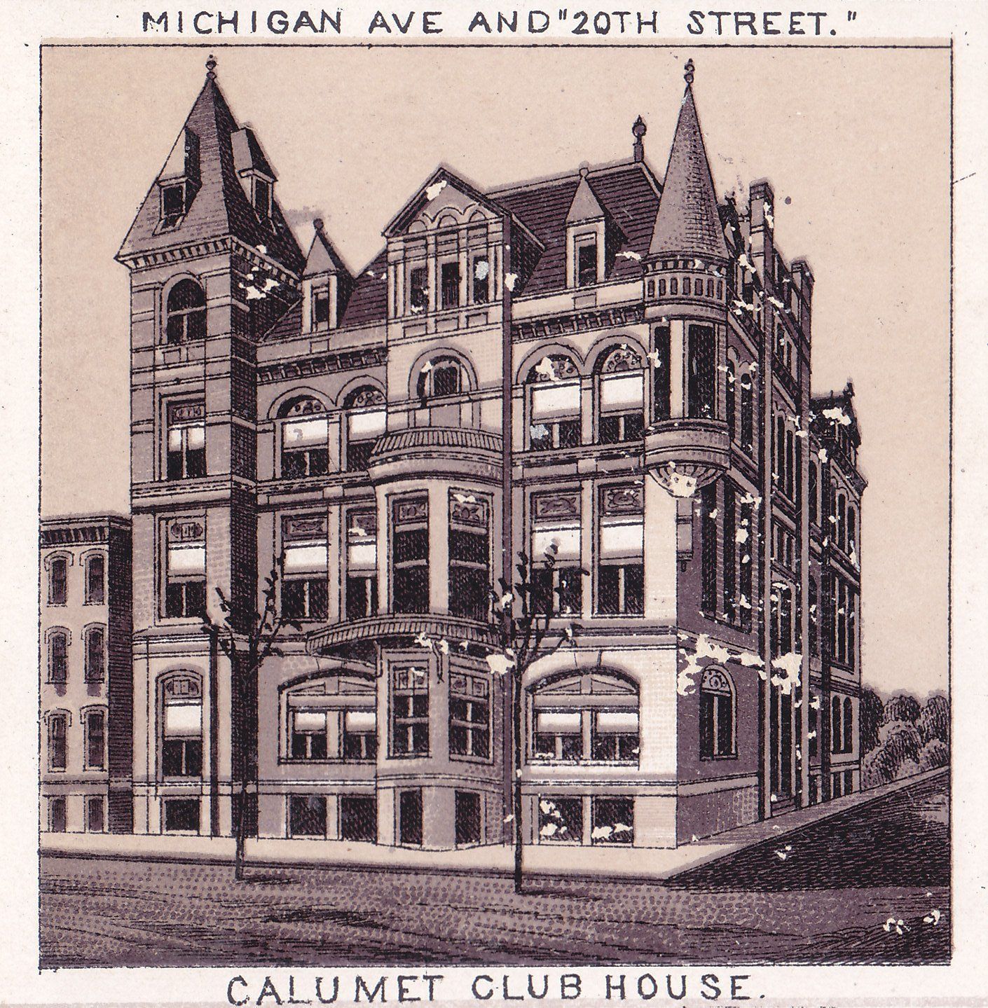 CALUMET CLUB HOUSE.  MICHIGAN AVE AND 