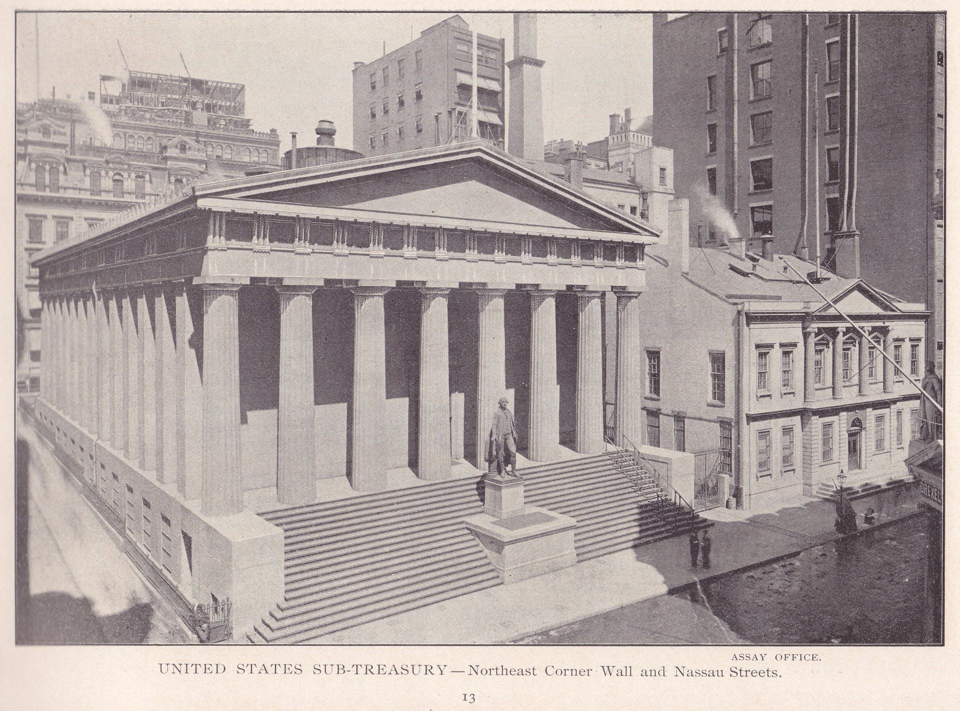 UNITED STATES SUB-TREASURY - Northeast Corner Wall and Nassau Streets.  ASSAY OFFICE.