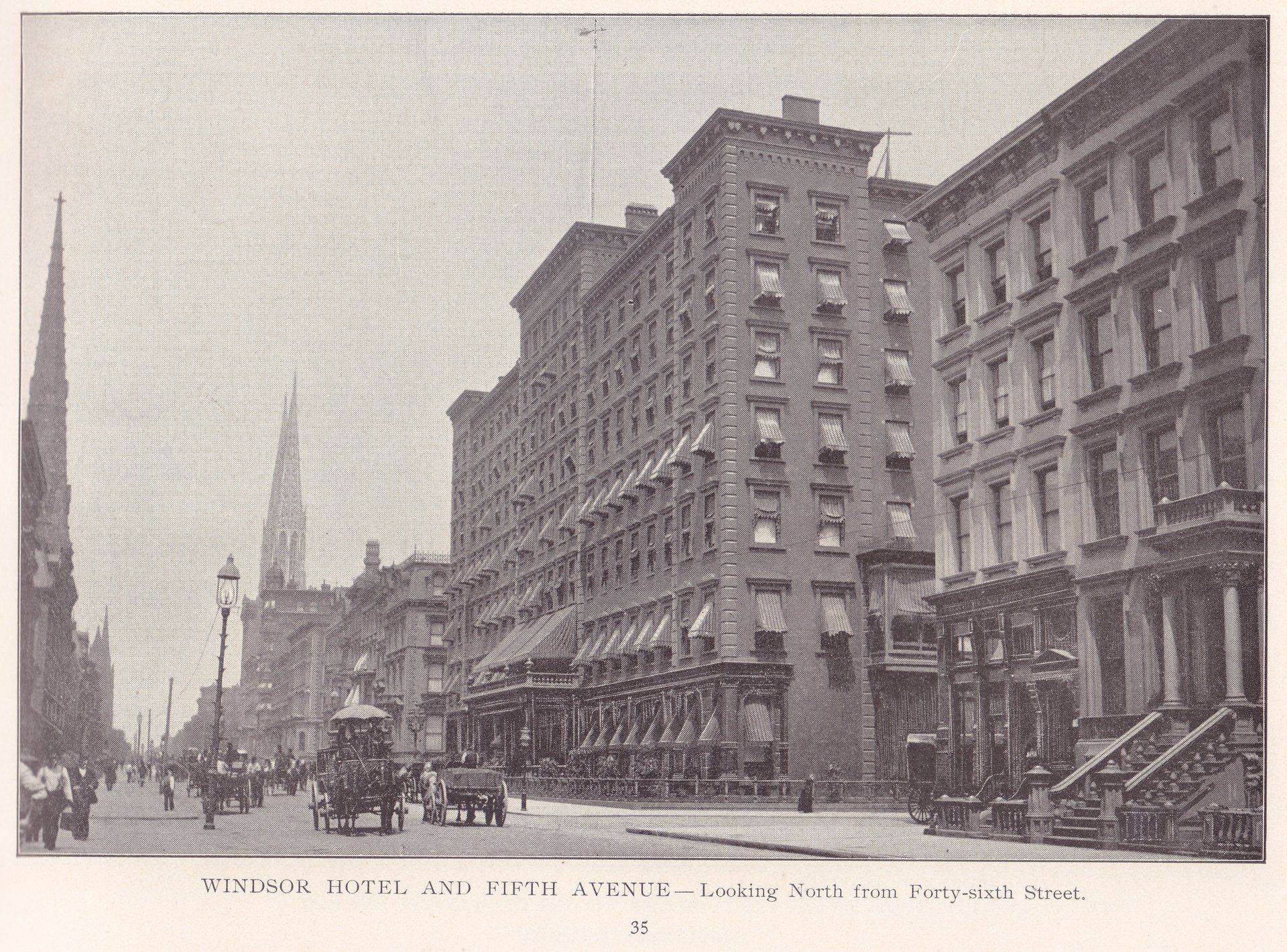 WINDSOR HOTEL AND FIFTH AVENUE - Looking North from Forty-sixth Street.