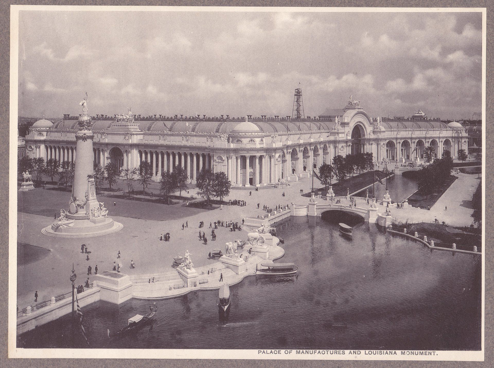 PALACE OF MANUFACTURES AND LOUISIANA MONUMENT.