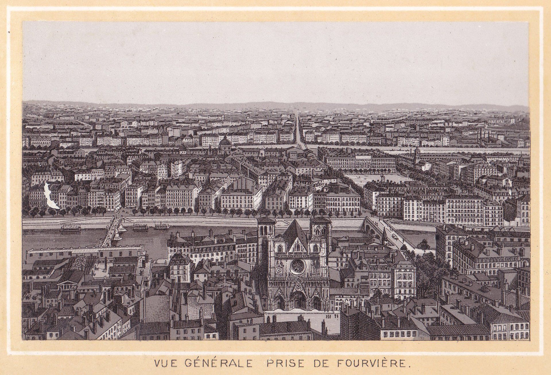 VUE GÉNÉRALE PRISE DE FOURVIÈRE.