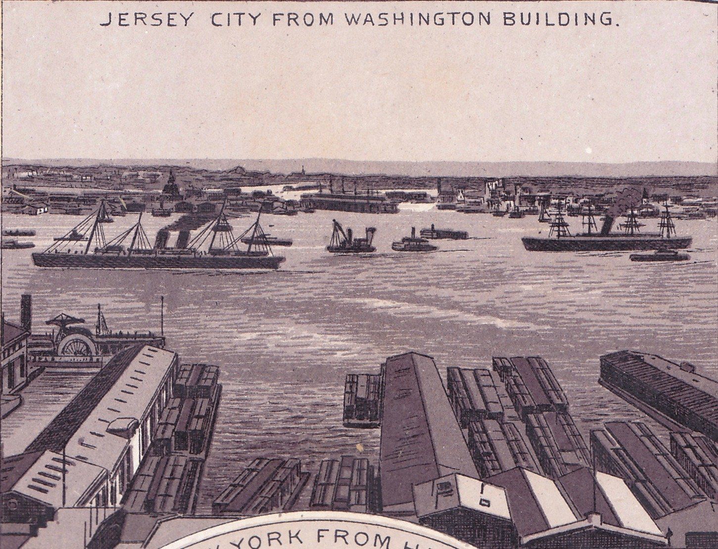 JERSEY CITY FROM WASHINGTON BUILDING.