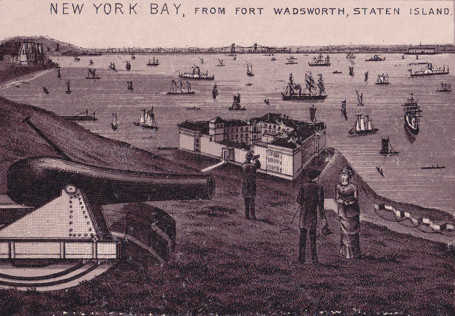 NEW YORK BAY, FROM FORT WADSWORTH, STATEN ISLAND.
