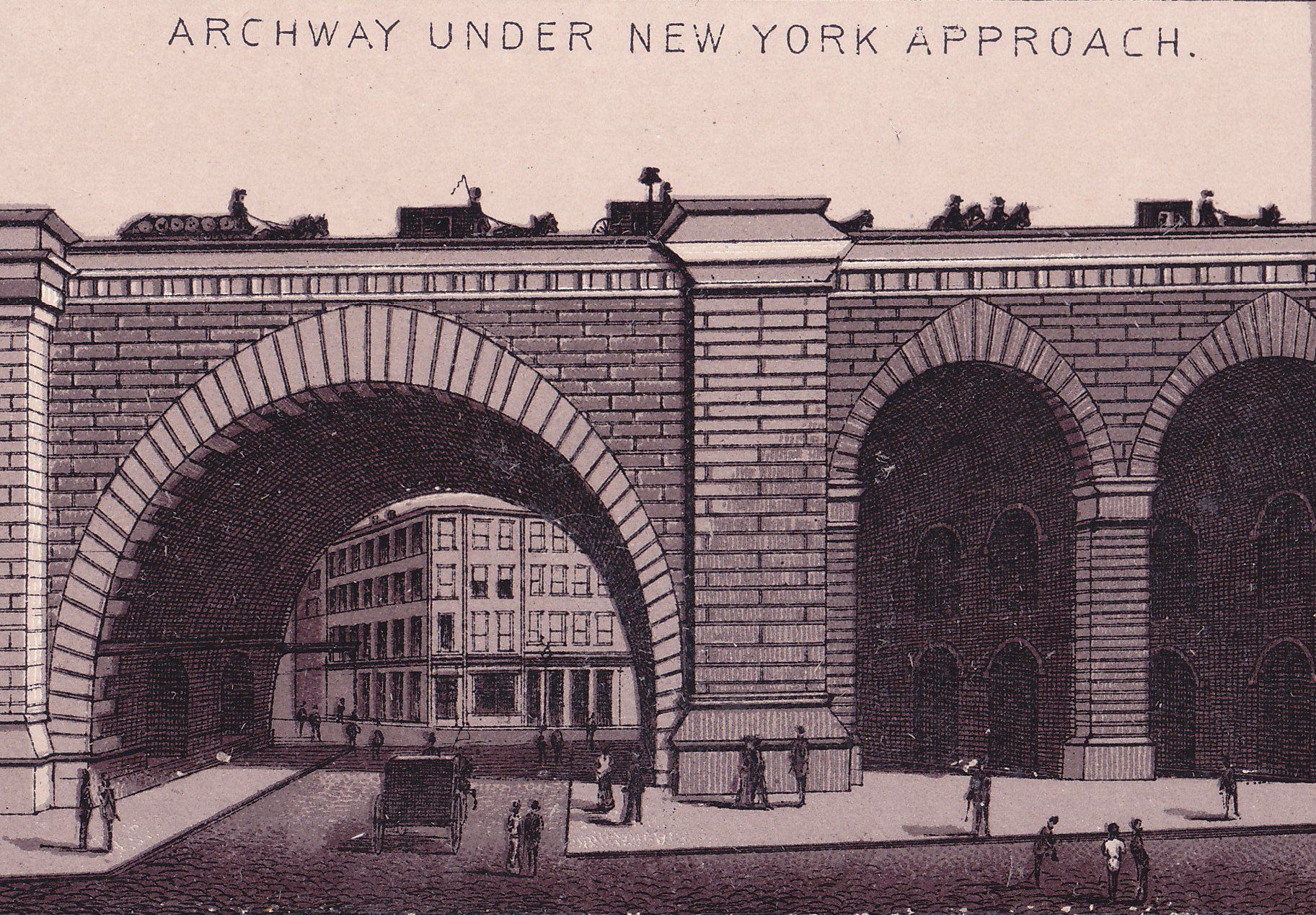 ARCHWAY UNDER NEW YORK APPROACH.