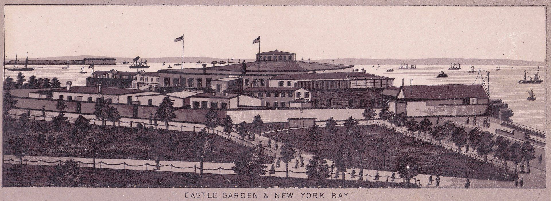 CASTLE GARDEN & NEW YORK BAY.