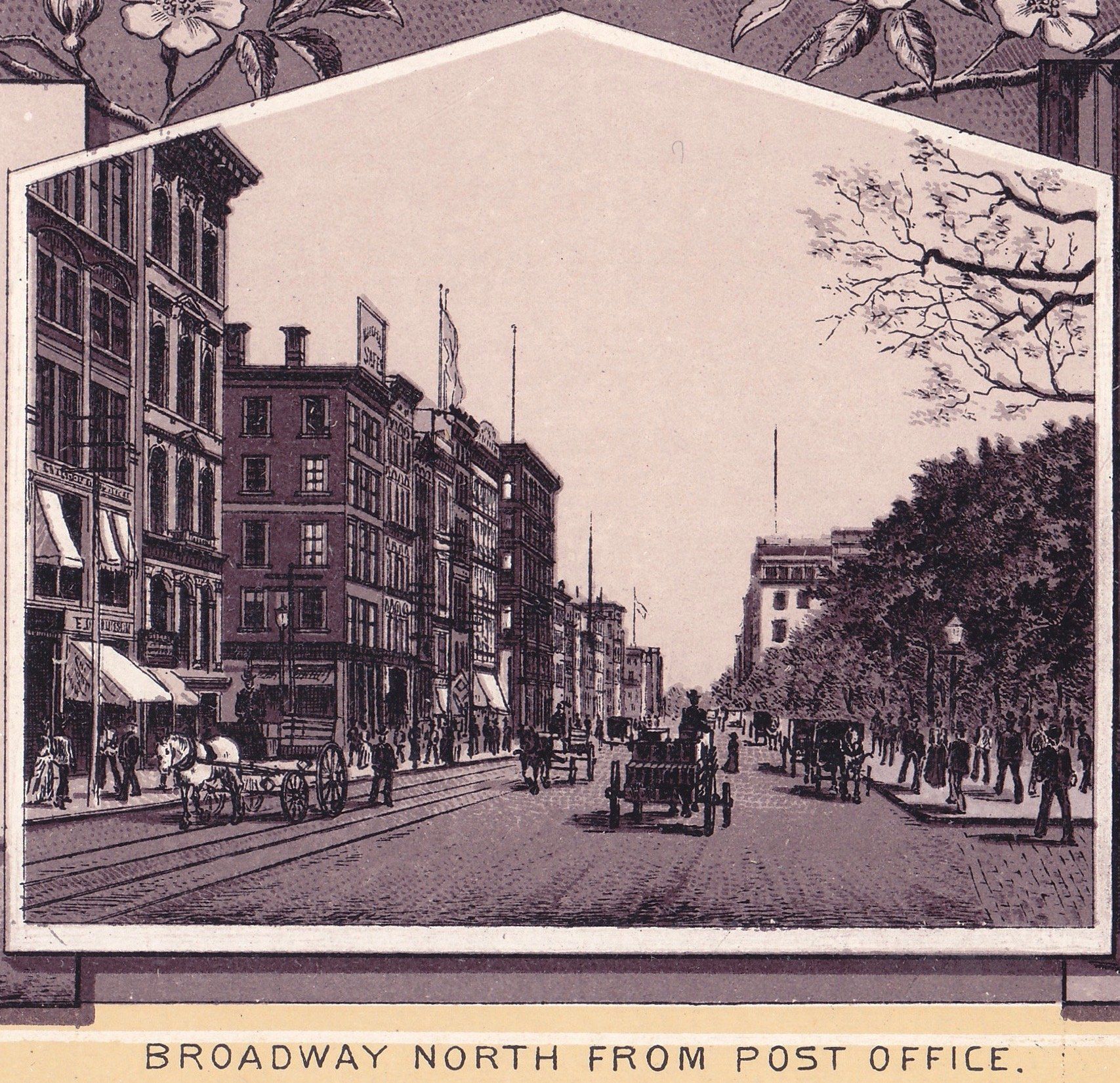 BROADWAY NORTH FROM POST OFFICE.
