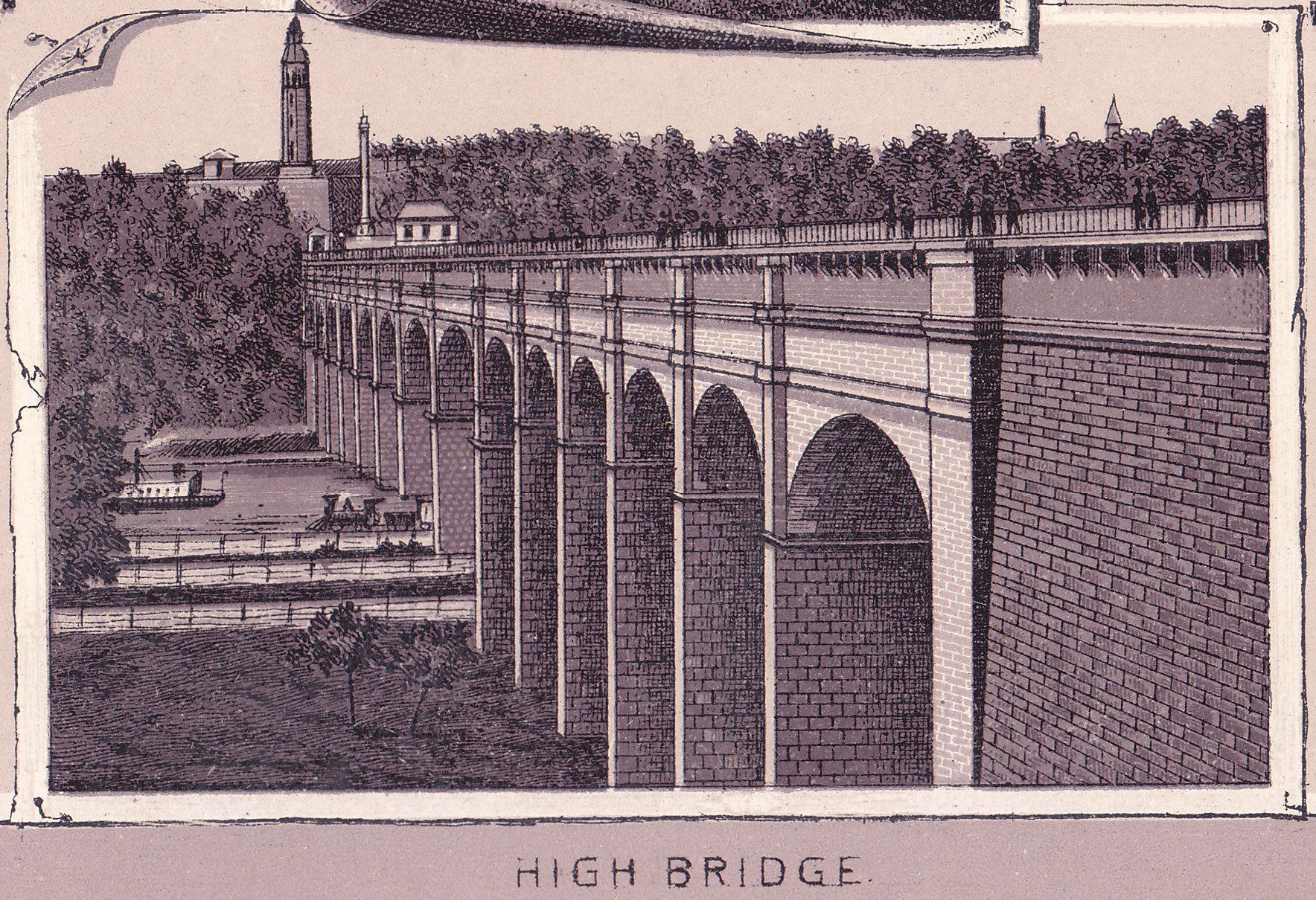 CENTRAL PARK. HIGH BRIDGE.