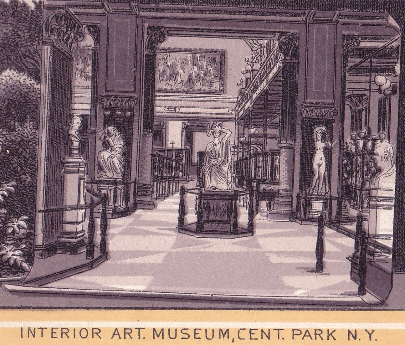 CENTRAL PARK. INTERIOR ART. MUSEUM, CENT. PARK N. Y.