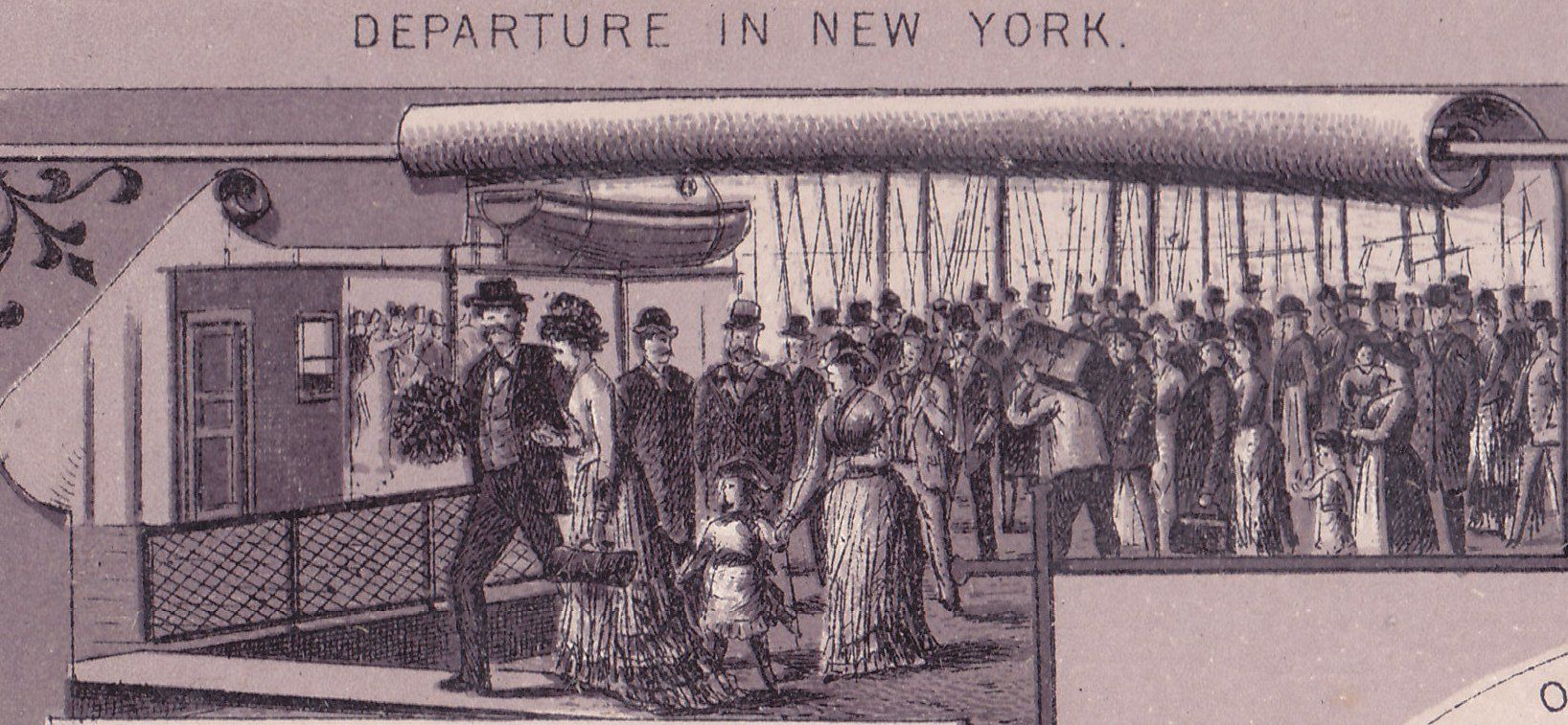 DEPARTURE IN NEW YORK.