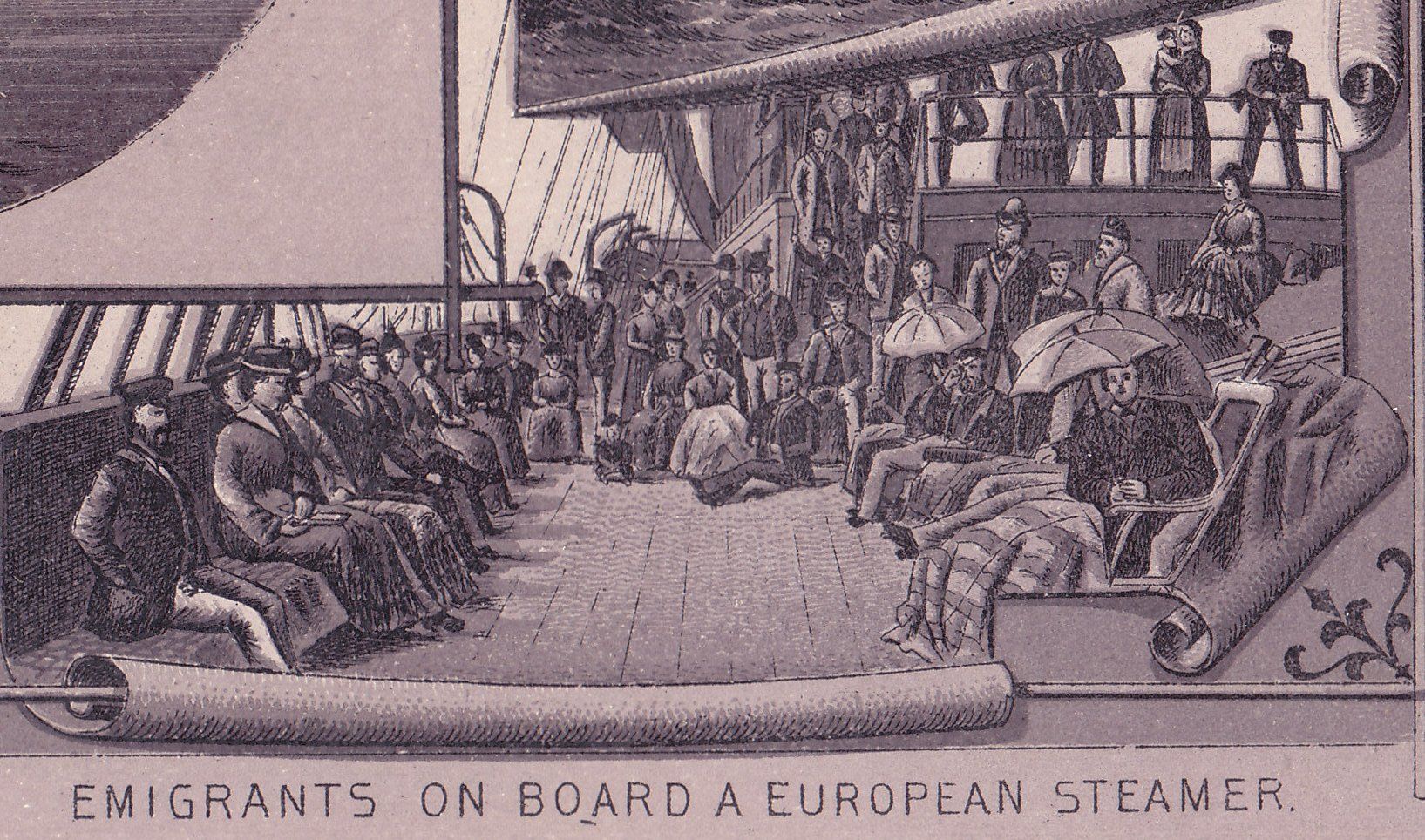 EMIGRANTS ON BOARD A EUROPEAN STEAMER.