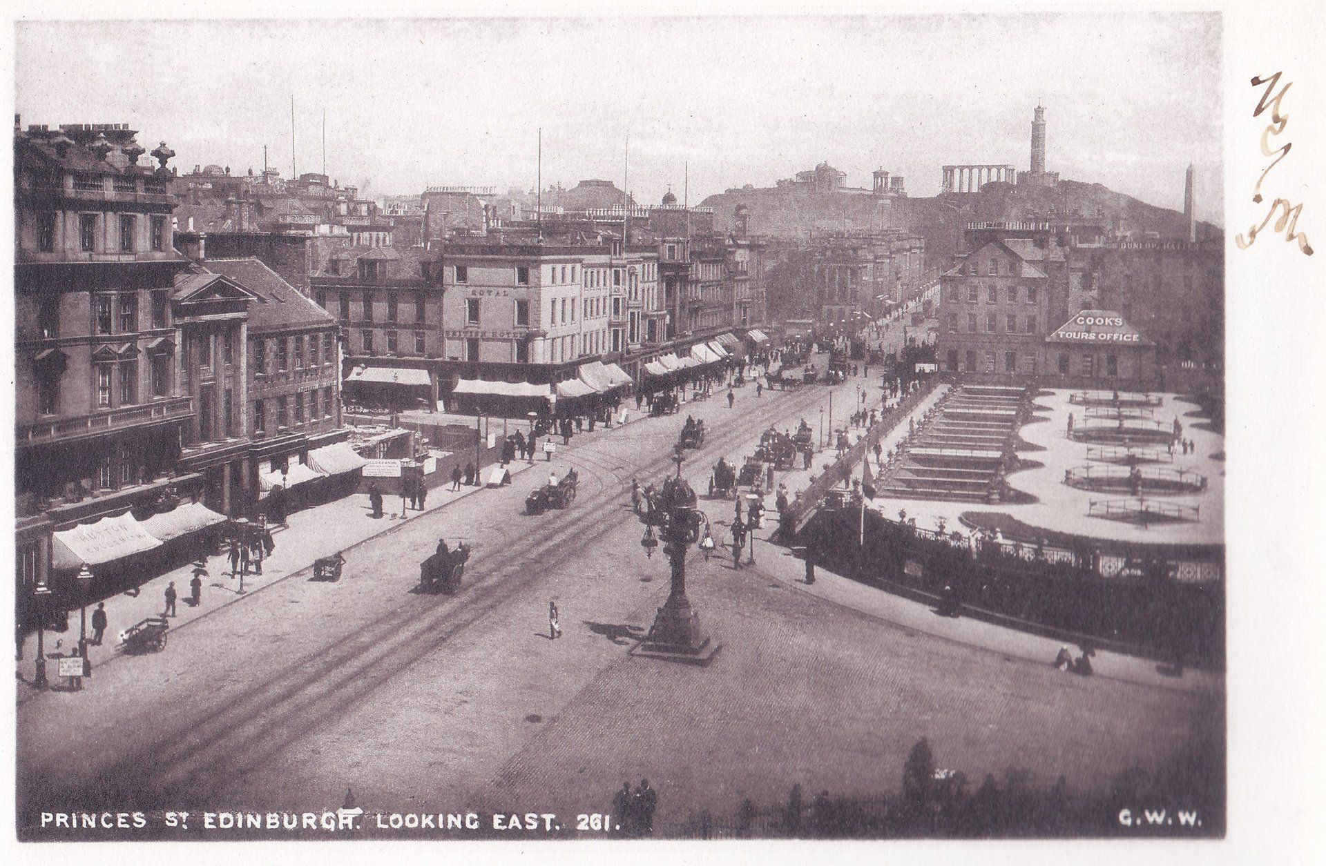 PRINCES ST EDINBURGH. LOOKING EAST. 261. G. W. W.