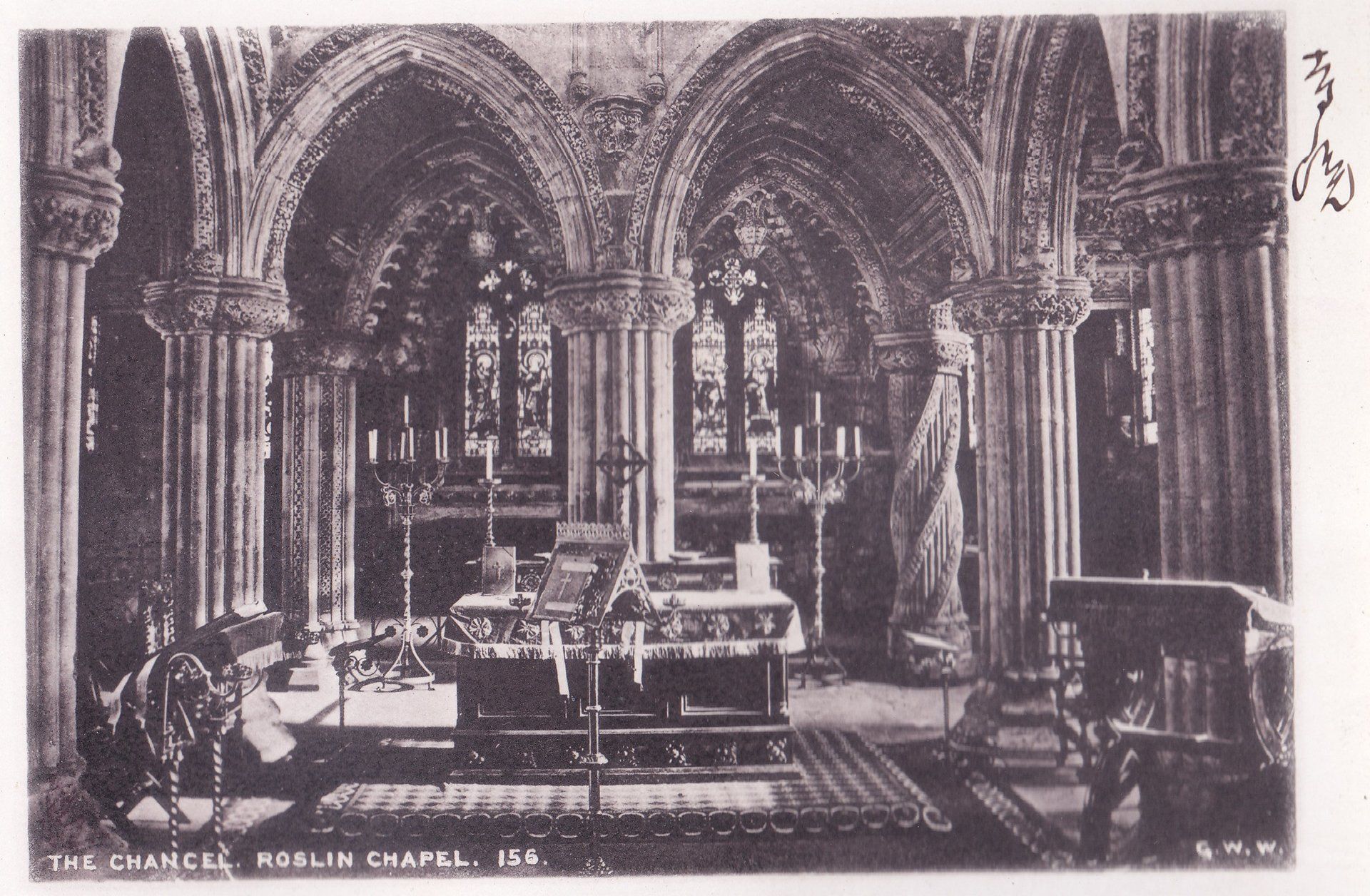 THE CHANCEL. ROSLIN CHAPEL. 156. G. W. W.