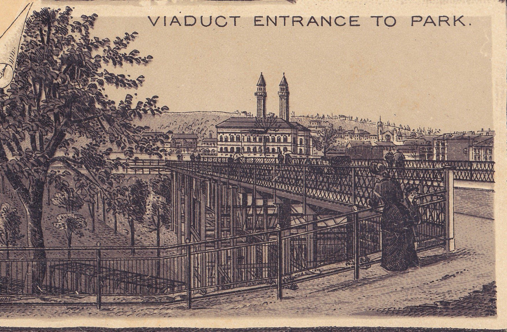 VIEWS IN SCHENLEY PARK. VIADUCT ENTRANCE TO PARK.