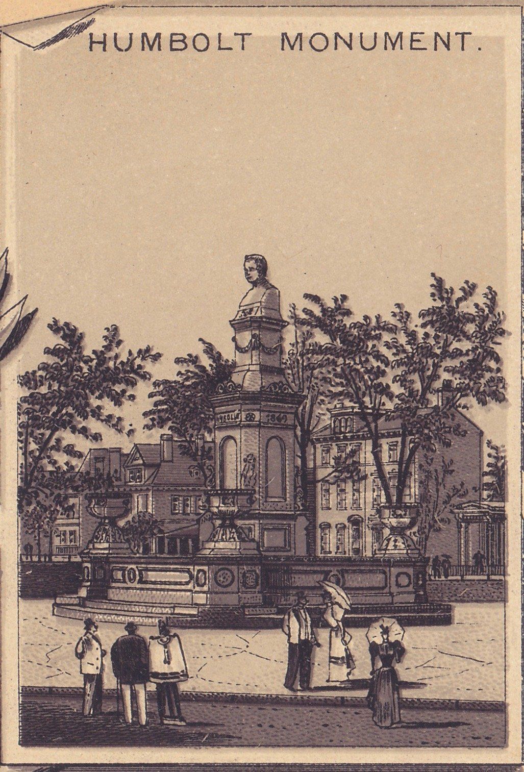 VIEWS IN ALLEGHENY PARK. HUMBOLT MONUMENT.