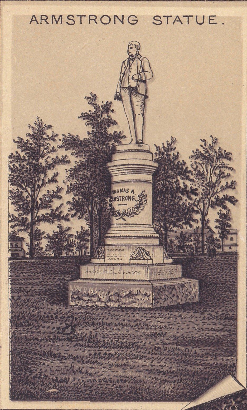 VIEWS IN ALLEGHENY PARK. ARMSTRONG STATUE.