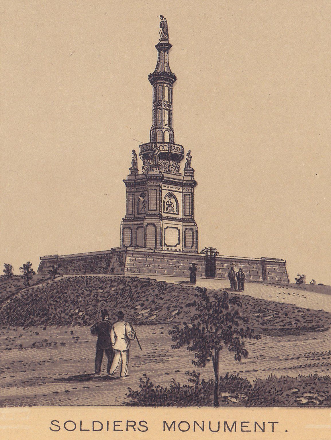 VIEWS IN ALLEGHENY PARK. SOLDIERS MONUMENT.