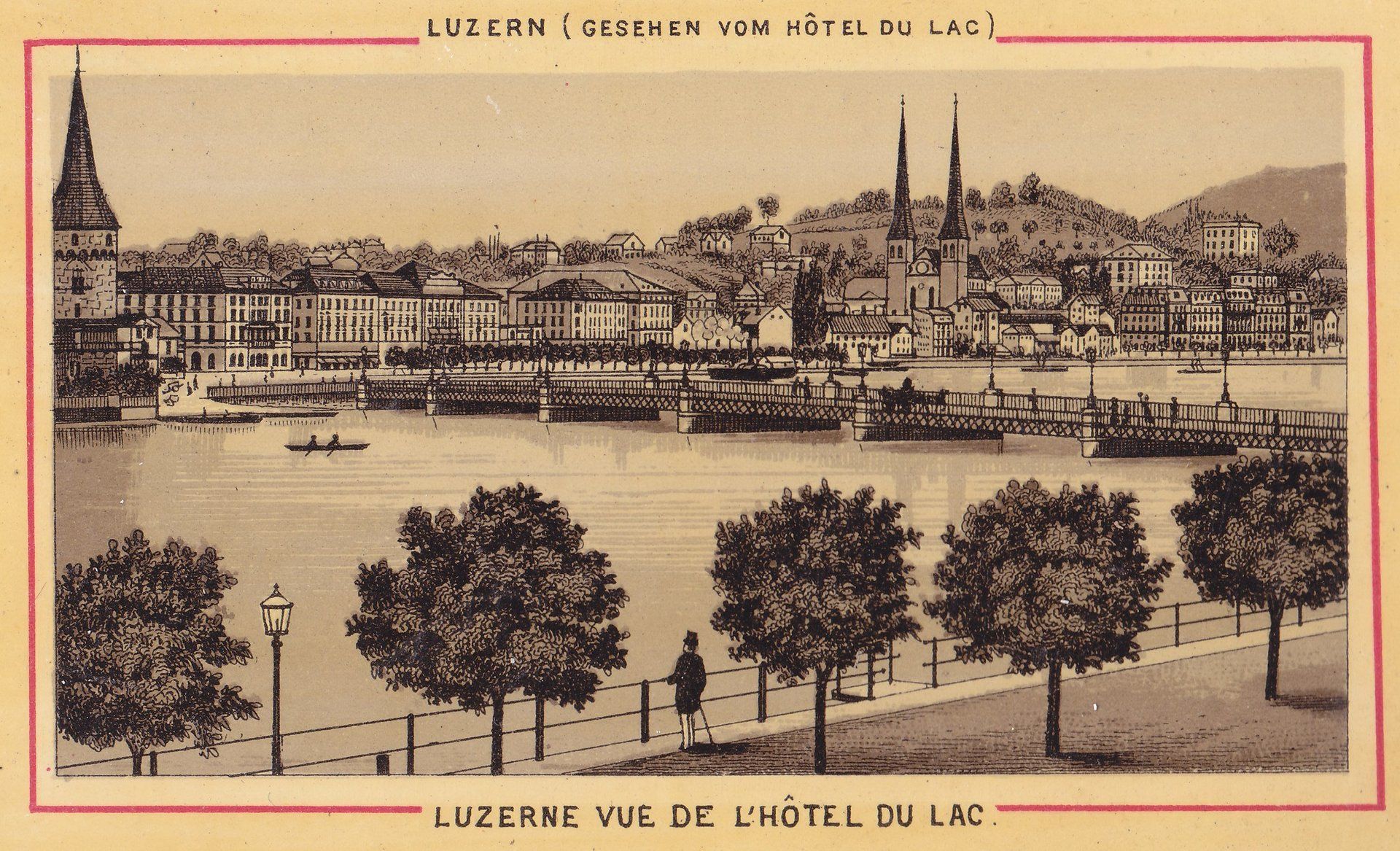 LUZERN (GESEHEN VOM HÔTEL DU LAC) LUZERNE VUE DE L'HÔTEL DU LAC.