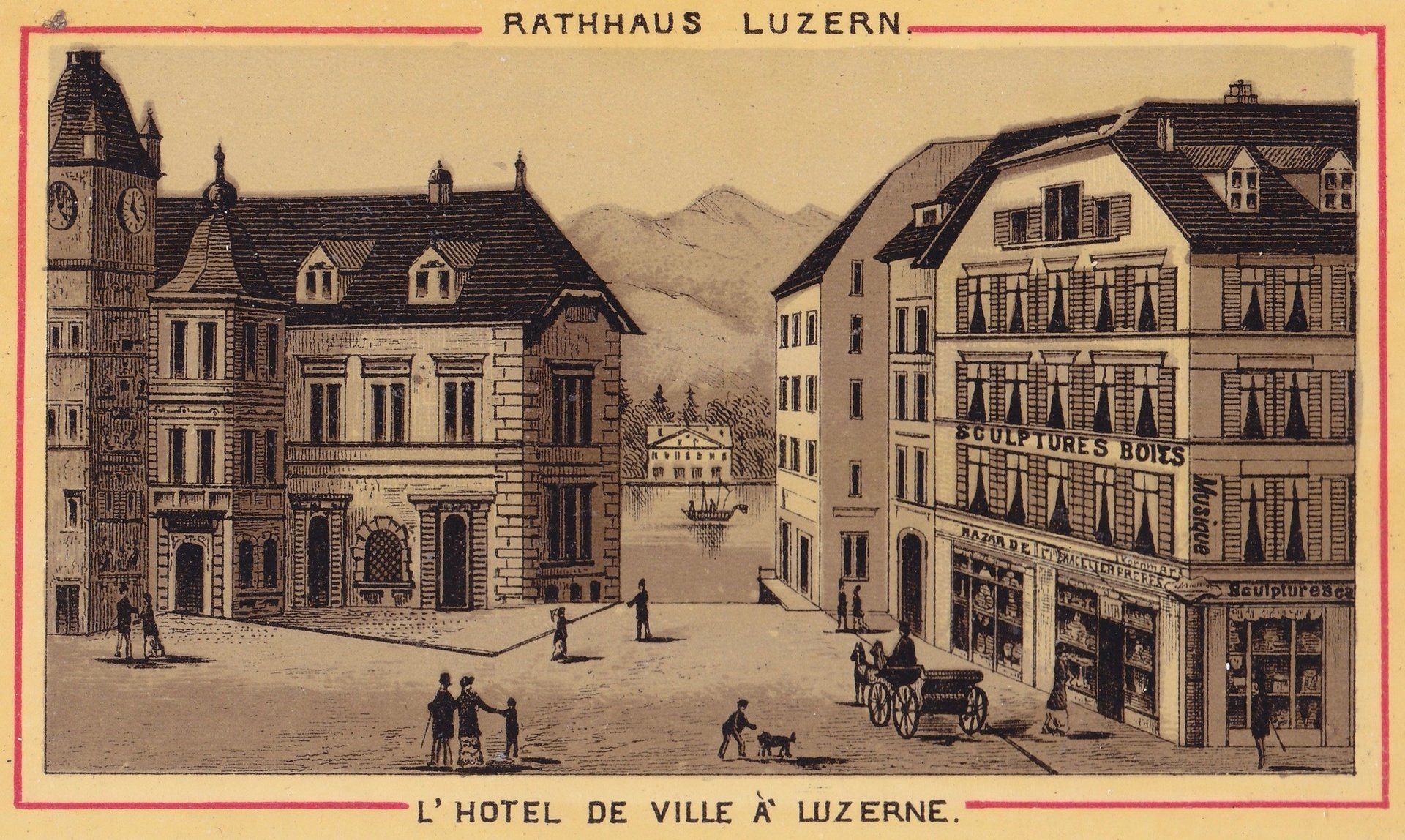 RATHHAUS LUZERN. L'HOTEL DE VILLE À LUZERNE.