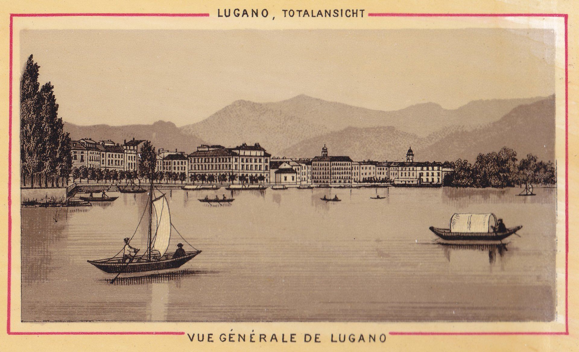 LUGANO, TOTALANSICHT VUE GÉNÉRALE DE LUGANO