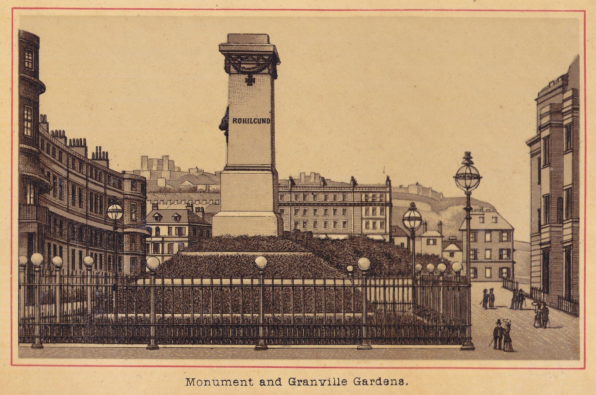 Monument and Granville Gardens.