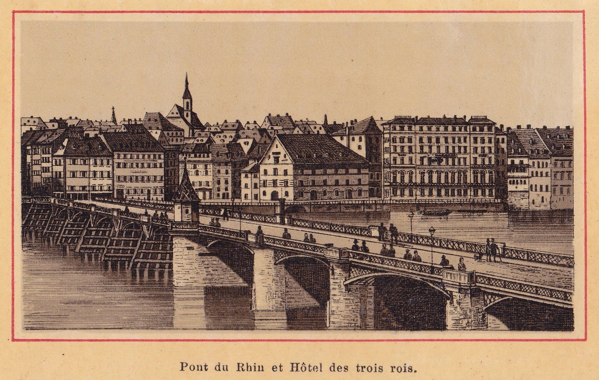Pont du Rhin et Hôtel des trois rois.