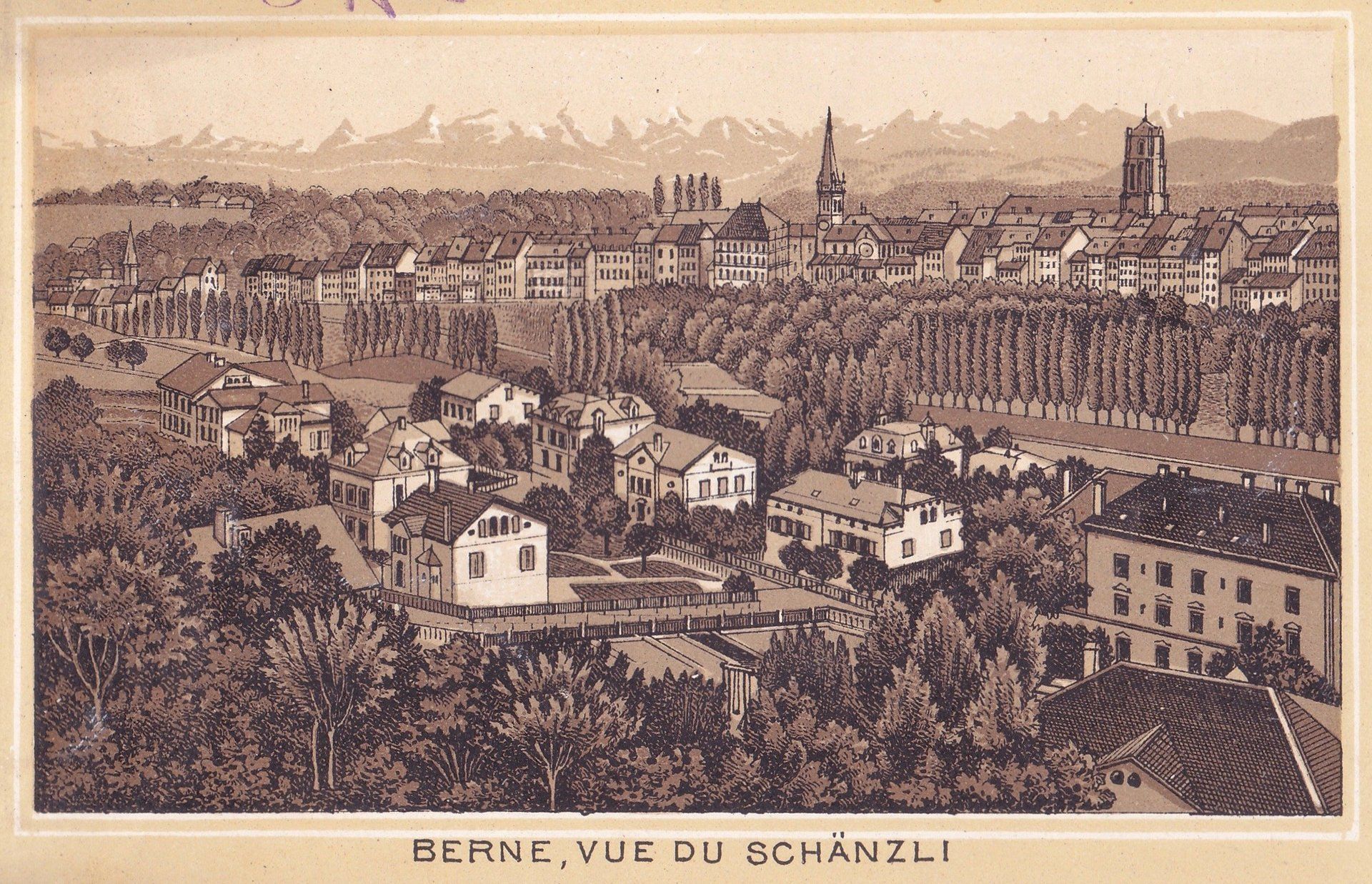 BERNE, VUE DU SCHÄNZLI