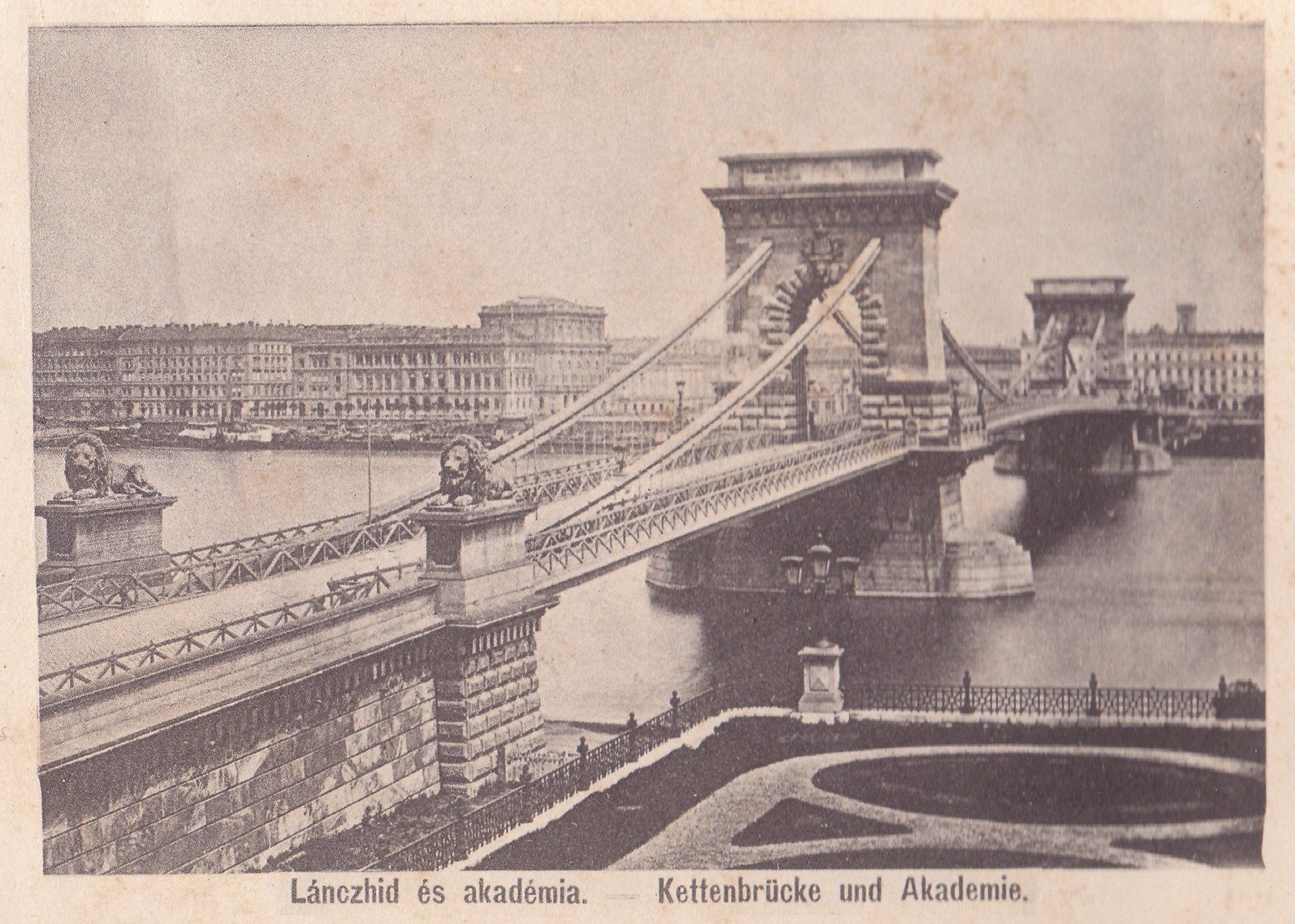 Lánczhid és akadémia. - Kettenbrücke und Akademie.