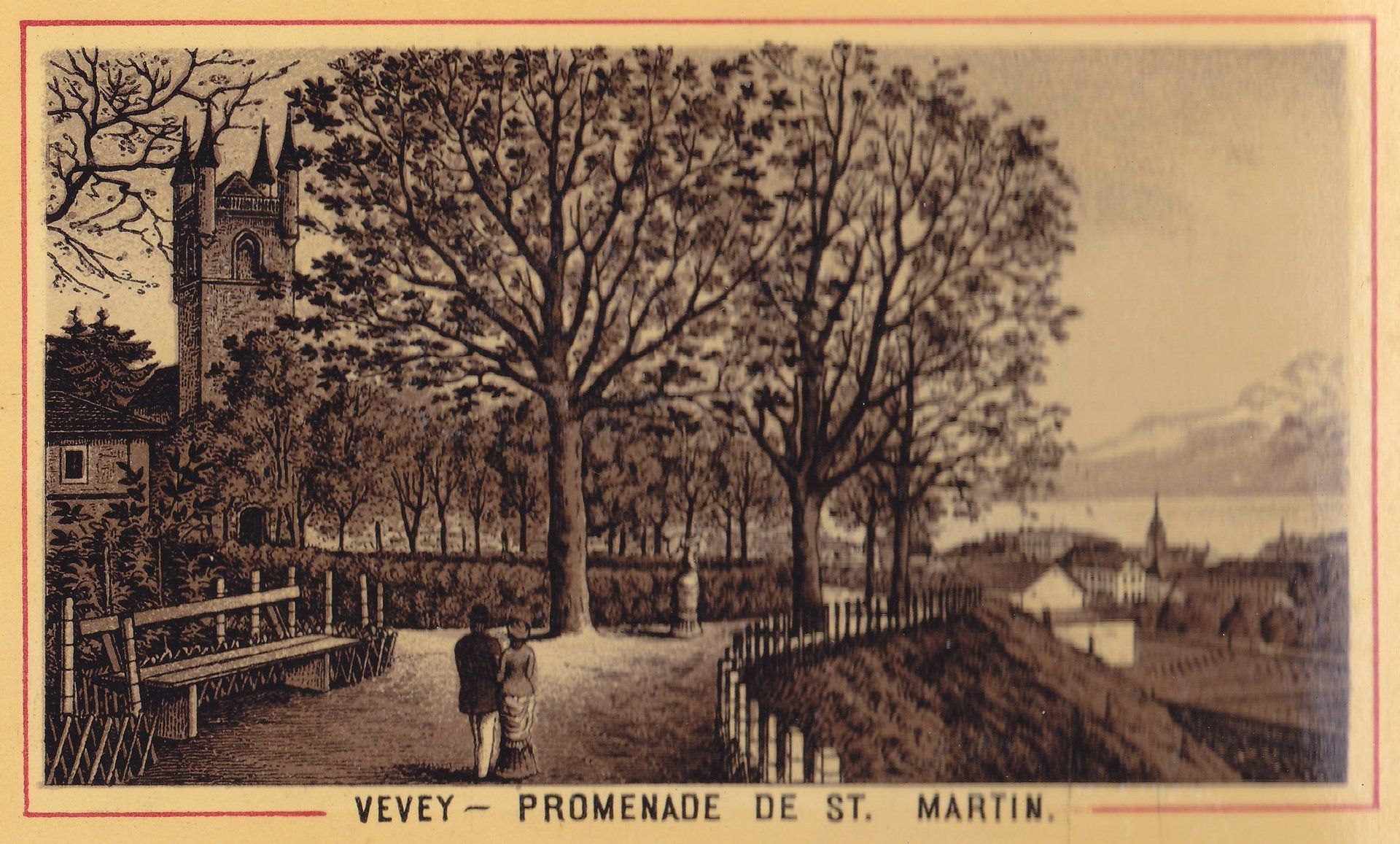VEVEY - PROMENADE DE ST. MARTIN.