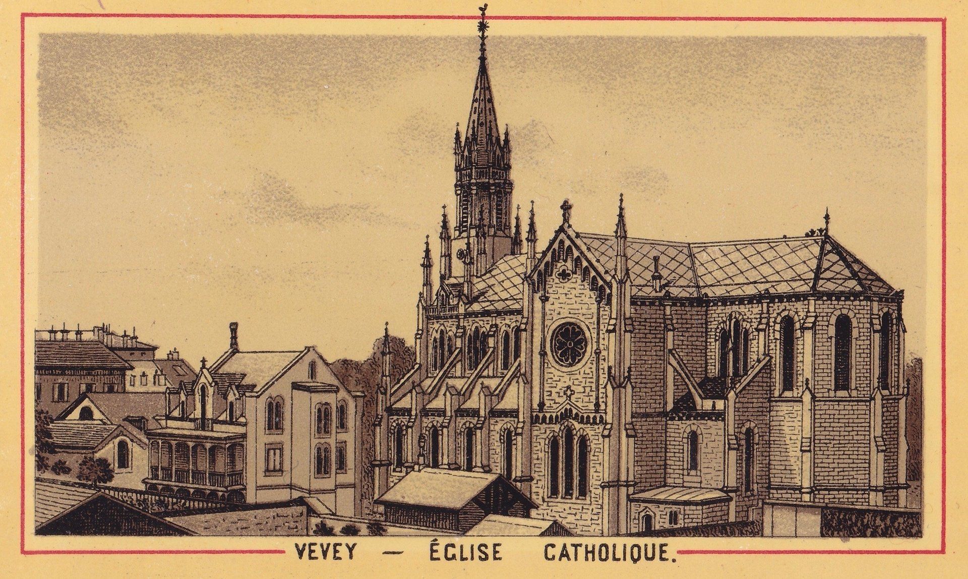 VEVEY - ÉGLISE CATHOLIQUE.