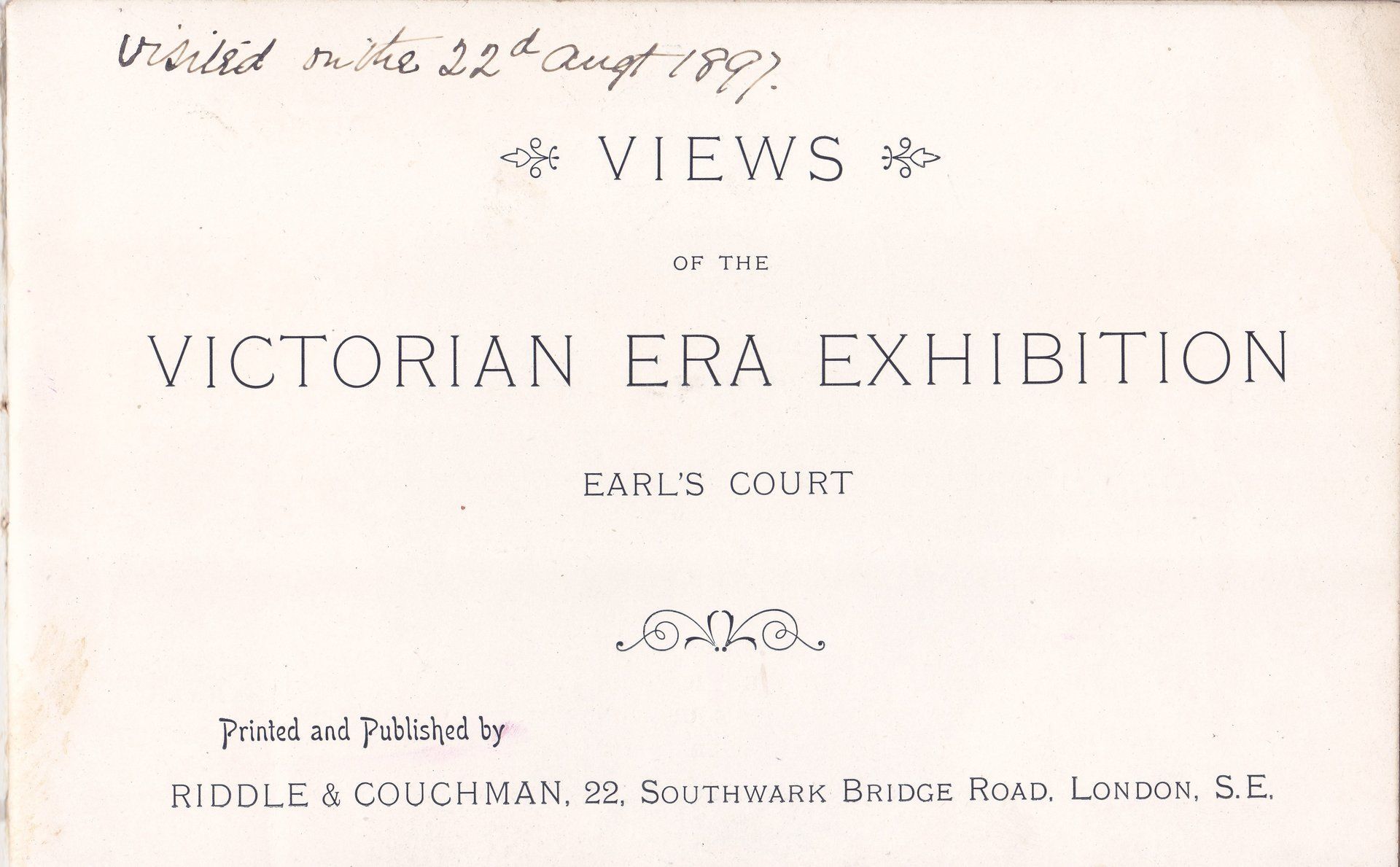 VIEWS OF THE VICTORIAN ERA EXHIBITION EARL'S COURT